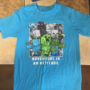 Blue Graphic T-Shirt Minceaft